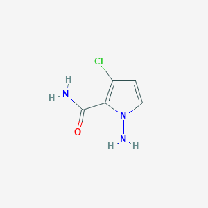 molecular formula C5H6ClN3O B11918652 1-amino-3-chloro-1H-Pyrrole-2-carboxamide 