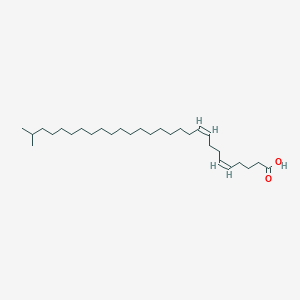 molecular formula C29H54O2 B119187 27-Methyl-5,9-octacosadienoic acid CAS No. 153081-63-1