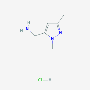 molecular formula C6H12ClN3 B11918795 (1,3-Dimethyl-1H-pyrazol-5-yl)methanamine hydrochloride 