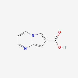 molecular formula C8H6N2O2 B11918967 Pyrrolo[1,2-a]pyrimidine-7-carboxylic acid CAS No. 342410-99-5