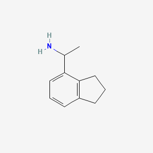 molecular formula C11H15N B11919200 1-(2,3-Dihydro-1H-inden-4-yl)ethanamine 