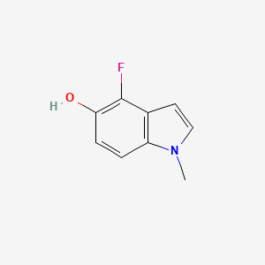 molecular formula C9H8FNO B11919206 4-Fluoro-1-methyl-1H-indol-5-ol 