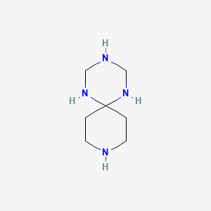 molecular formula C7H16N4 B11919297 1,3,5,9-Tetraazaspiro[5.5]undecane CAS No. 353799-75-4