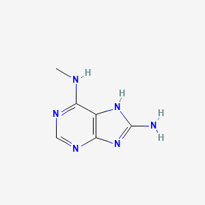molecular formula C6H8N6 B11919311 N6-methyl-1H-purine-6,8-diamine 