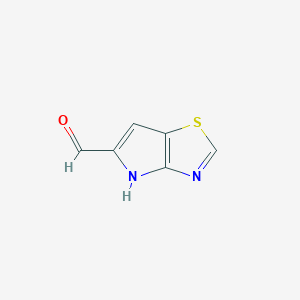 molecular formula C6H4N2OS B11919312 4H-Pyrrolo[2,3-d]thiazole-5-carbaldehyde 