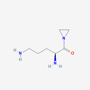 molecular formula C7H15N3O B11919396 (2S)-2,5-diamino-1-(aziridin-1-yl)pentan-1-one CAS No. 743409-13-4