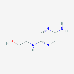 molecular formula C6H10N4O B11919401 2-((5-Aminopyrazin-2-yl)amino)ethan-1-ol CAS No. 1260880-65-6