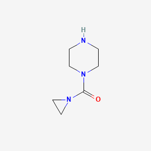 molecular formula C7H13N3O B11919410 Aziridin-1-yl(piperazin-1-yl)methanone CAS No. 6540-50-7