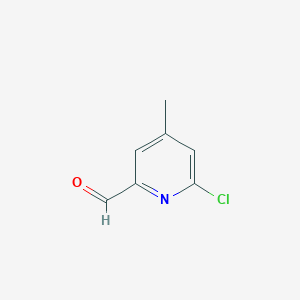 molecular formula C7H6ClNO B11919413 6-Chloro-4-methylpicolinaldehyde 