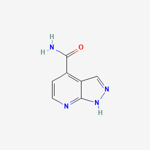 molecular formula C7H6N4O B11919446 1H-pyrazolo[3,4-b]pyridine-4-carboxamide CAS No. 1956321-58-6