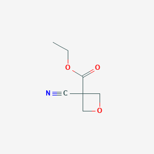 molecular formula C7H9NO3 B11919507 Ethyl 3-cyanooxetane-3-carboxylate 