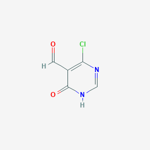 molecular formula C5H3ClN2O2 B11919525 4-chloro-6-oxo-1H-pyrimidine-5-carbaldehyde 