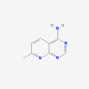 molecular formula C8H8N4 B11919559 7-Methylpyrido[2,3-D]pyrimidin-4-amine CAS No. 120266-91-3