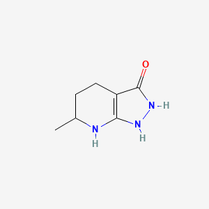 molecular formula C7H11N3O B11919565 6-Methyl-4,5,6,7-tetrahydro-2H-pyrazolo[3,4-b]pyridin-3-ol 