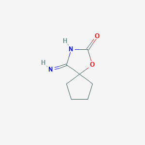 molecular formula C7H10N2O2 B11919580 4-imino-1-oxa-3-azaspiro[4.4]nonan-2-one 