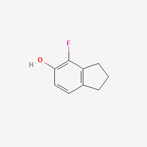 molecular formula C9H9FO B11919618 4-Fluoro-2,3-dihydro-1H-inden-5-ol 