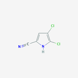 molecular formula C5H2Cl2N2 B11919627 4,5-Dichloro-1H-pyrrole-2-carbonitrile CAS No. 51147-99-0