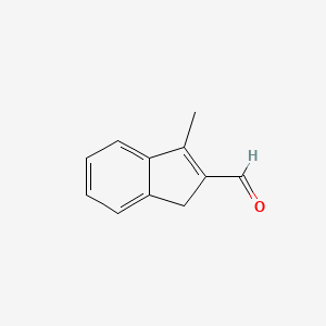 molecular formula C11H10O B11919656 3-methyl-1H-indene-2-carbaldehyde 