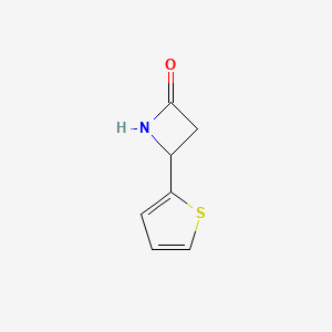 molecular formula C7H7NOS B11919678 4-(Thiophen-2-yl)azetidin-2-one 