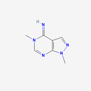 molecular formula C7H9N5 B11919719 1,5-Dimethyl-1H-pyrazolo[3,4-d]pyrimidin-4(5H)-imine CAS No. 6267-41-0