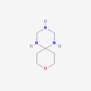molecular formula C7H15N3O B11919766 9-Oxa-1,3,5-triazaspiro[5.5]undecane CAS No. 353799-74-3