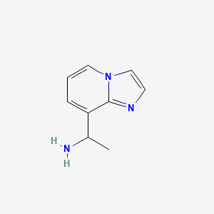 molecular formula C9H11N3 B11919783 alpha-Methylimidazo[1,2-a]pyridine-8-methanamine 