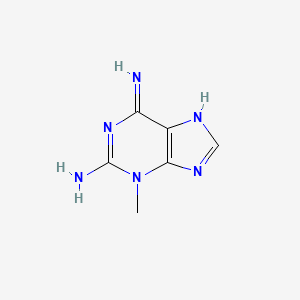 molecular formula C6H8N6 B11919799 6-imino-3-methyl-7H-purin-2-amine 