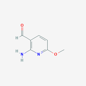 molecular formula C7H8N2O2 B11919806 2-Amino-6-methoxynicotinaldehyde CAS No. 678138-43-7