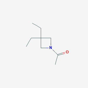 molecular formula C9H17NO B11919946 1-(3,3-Diethylazetidin-1-yl)ethanone CAS No. 91055-59-3