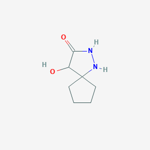 molecular formula C7H12N2O2 B11919967 4-Hydroxy-1,2-diazaspiro[4.4]nonan-3-one 