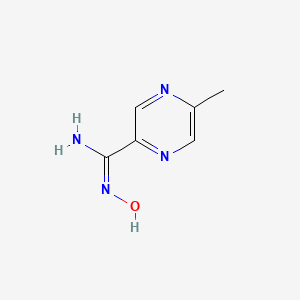 molecular formula C6H8N4O B11920010 N'-hydroxy-5-methylpyrazine-2-carboximidamide 