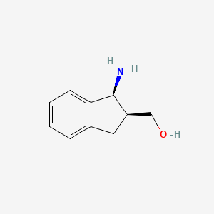 molecular formula C10H13NO B11920125 (cis-1-Amino-2,3-dihydro-1H-inden-2-yl)methanol 