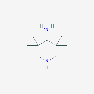 molecular formula C9H20N2 B11920192 3,3,5,5-Tetramethylpiperidin-4-amine 