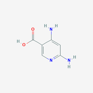 molecular formula C6H7N3O2 B11920226 4,6-Diaminonicotinic acid CAS No. 75776-48-6