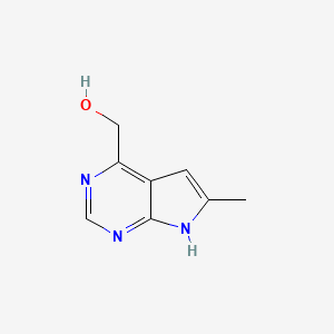 molecular formula C8H9N3O B11920277 {6-methyl-7H-pyrrolo[2,3-d]pyrimidin-4-yl}methanol 