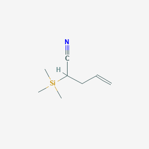 molecular formula C8H15NSi B11920298 4-Pentenenitrile, 2-(trimethylsilyl)- CAS No. 136121-64-7