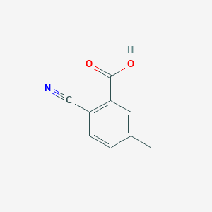 molecular formula C9H7NO2 B11920319 2-Cyano-5-methylbenzoic acid CAS No. 1261758-80-8