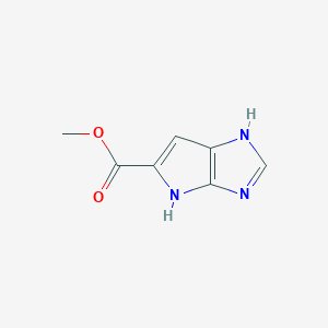 molecular formula C7H7N3O2 B11920380 Methyl 3,4-dihydropyrrolo[2,3-d]imidazole-5-carboxylate 