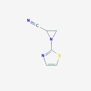 molecular formula C6H5N3S B11920390 1-(Thiazol-2-yl)aziridine-2-carbonitrile 