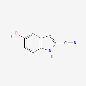 molecular formula C9H6N2O B11920446 5-Hydroxy-1H-indole-2-carbonitrile 