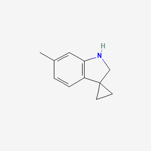 molecular formula C11H13N B11920473 6'-Methylspiro[cyclopropane-1,3'-indoline] 