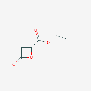 molecular formula C7H10O4 B11920484 Propyl 4-oxooxetane-2-carboxylate 