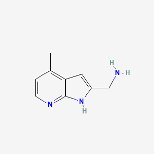 molecular formula C9H11N3 B11920566 (4-Methyl-1H-pyrrolo[2,3-b]pyridin-2-yl)methanamine 