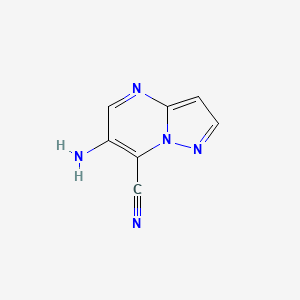 molecular formula C7H5N5 B11920758 6-Aminopyrazolo[1,5-a]pyrimidine-7-carbonitrile 