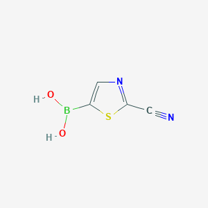 molecular formula C4H3BN2O2S B11920764 (2-Cyanothiazol-5-yl)boronic acid 