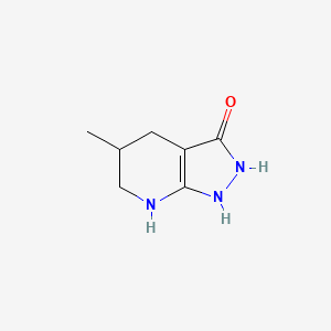molecular formula C7H11N3O B11920780 5-Methyl-4,5,6,7-tetrahydro-2H-pyrazolo[3,4-b]pyridin-3-ol 