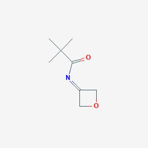 molecular formula C8H13NO2 B11920830 N-(Oxetan-3-ylidene)pivalamide 
