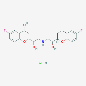molecular formula C22H26ClF2NO5 B1192097 4-Hydroxy nebivolol hydrochloride 