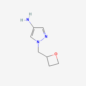 molecular formula C7H11N3O B11920980 1-(Oxetan-2-ylmethyl)-1h-pyrazol-4-amine 
