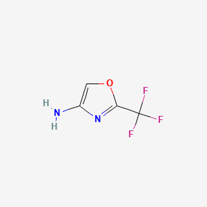 molecular formula C4H3F3N2O B11920999 2-(Trifluoromethyl)oxazol-4-amine 